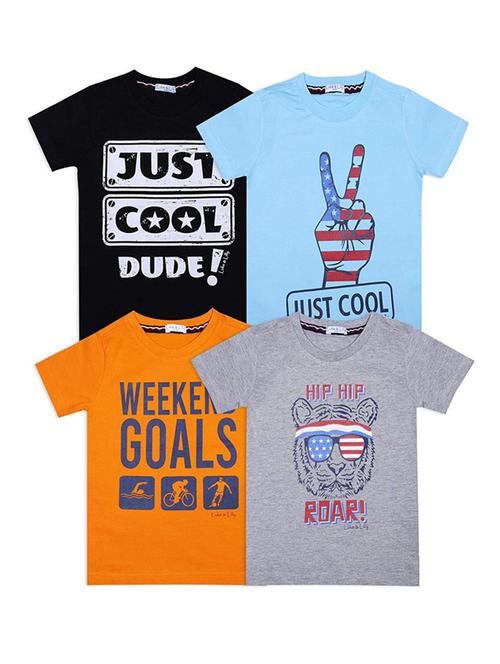 kids pack of 4 printed t-shirts - 21338973 - Very Small Image - 1