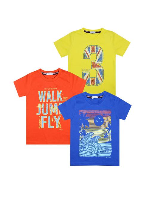 boys pack of 3 cotton t-shirt - 21339039 - Very Small Image - 1
