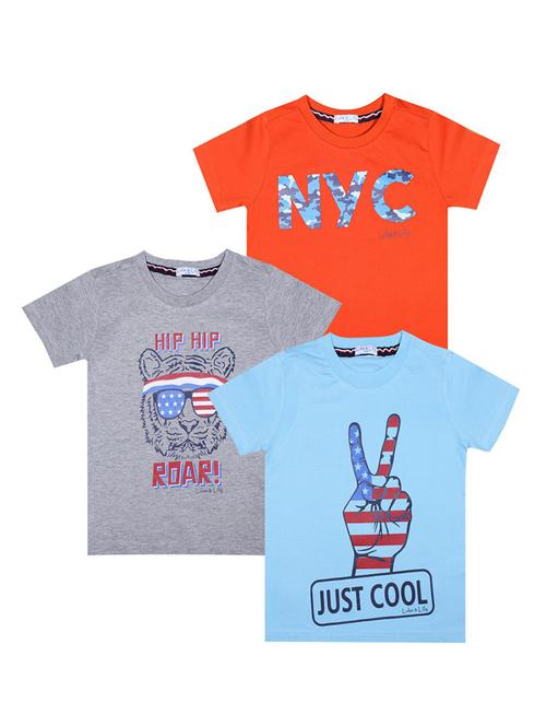 boys pack of 3 cotton t-shirt - 21339040 - Very Small Image - 1