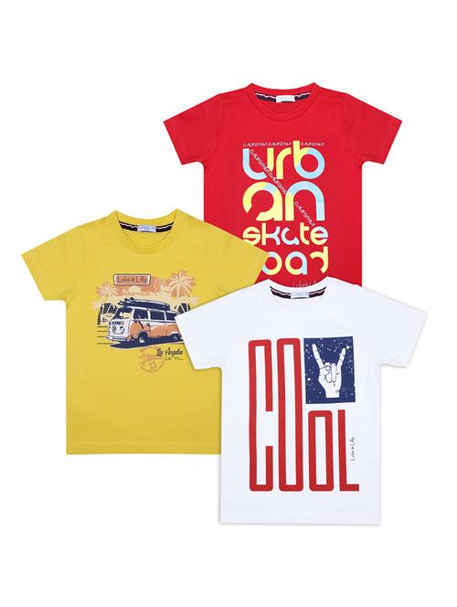 boys pack of 3 cotton t-shirt - 21339044 - Very Small Image - 1