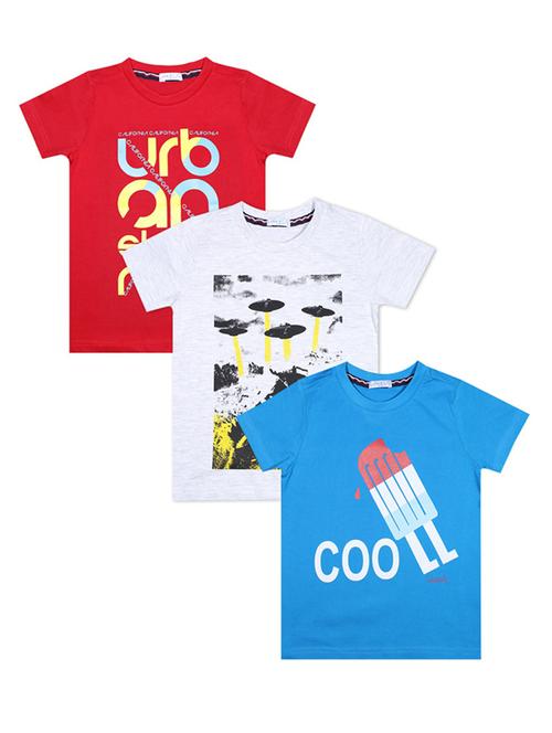 kids pack of 3 printed t-shirts - 21339048 - Very Small Image - 1