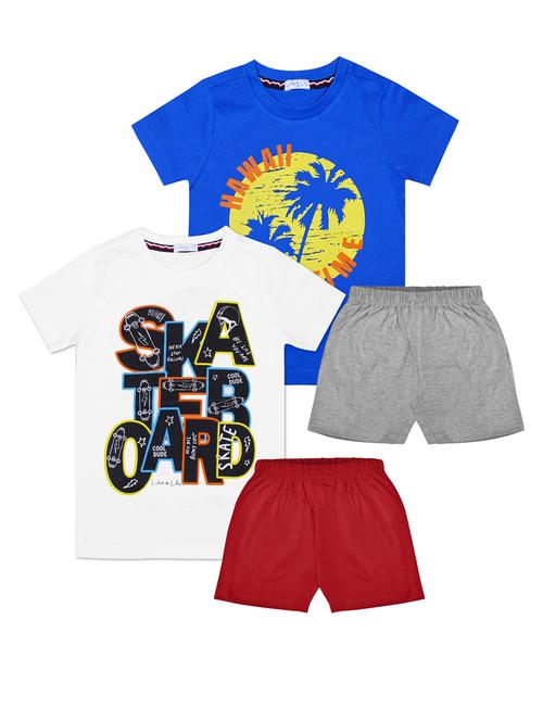 boys multicolored printed set of 2 shorts set - 21339211 - Very Small Image - 1