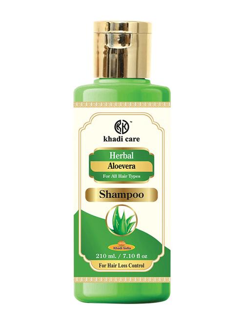 khadi care herbal aloevera shampoo - 210ml - 21339516 - Very Small Image - 1