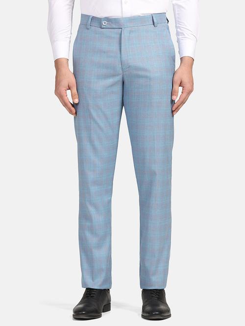 men blue cotton casual trouser - 21340926 - Very Small Image - 1