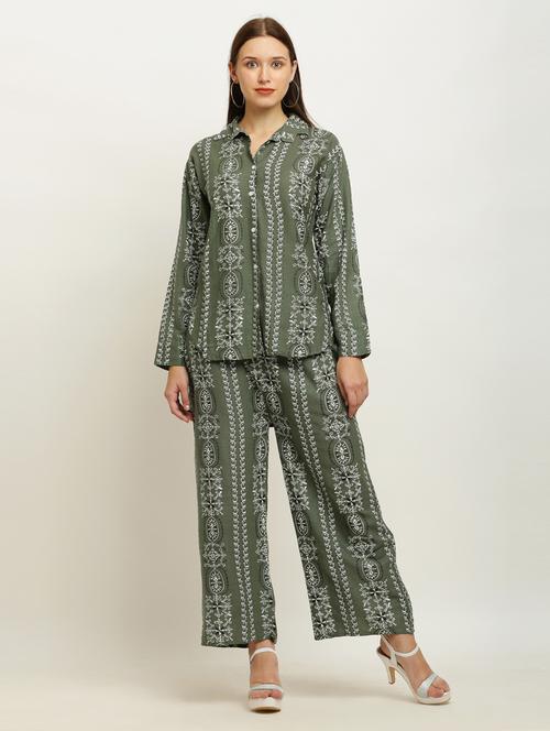 women green printed co-ord set - 21341041 - Very Small Image - 1