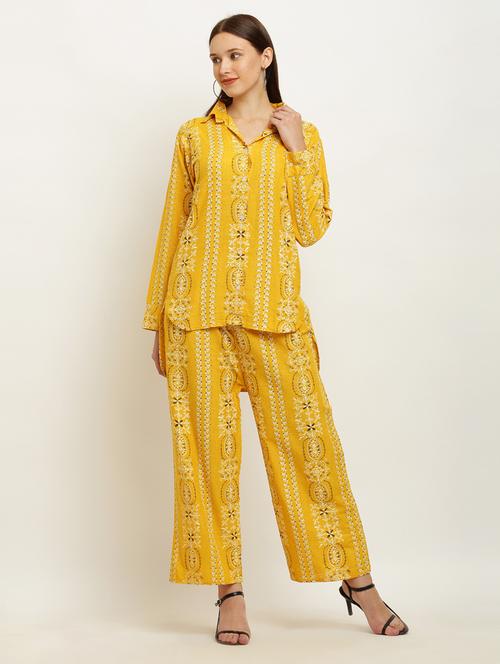 women printed cotton co-ord set - 21341042 - Very Small Image - 1