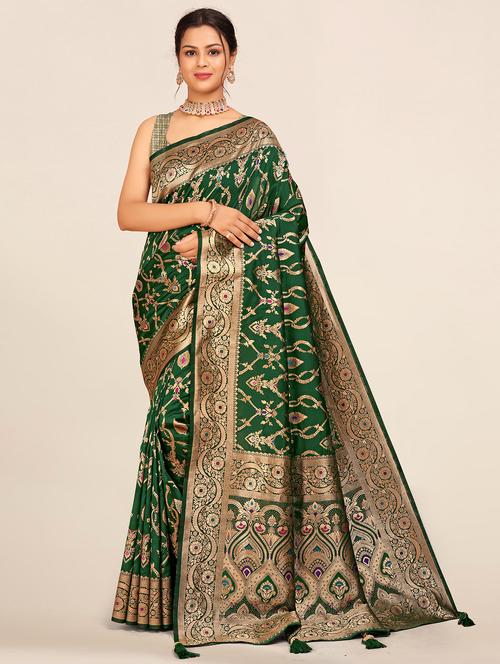 women self design banarasi saree - 21345571 - Very Small Image - 1
