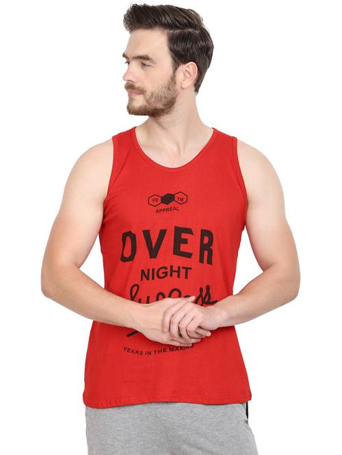 men printed round neck vest - 21345868 - Very Small Image - 1