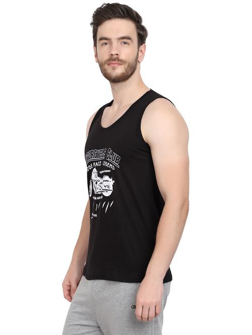 men printed round neck vest - 21345870 - Very Small Image - 1