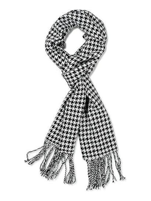 women houndstooth print woolen muffler - 21346041 - Very Small Image - 1