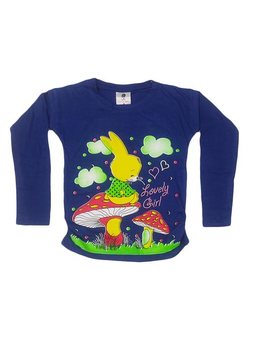 kids blue cotton blend regular tee - 21346091 - Very Small Image - 1