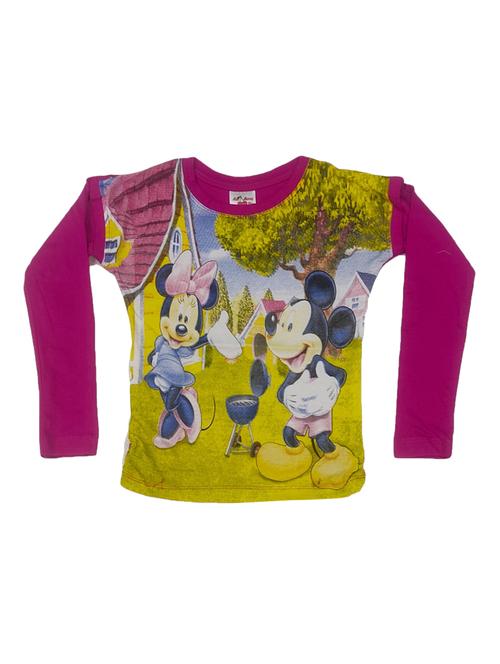 kids pink cotton blend regular tee - 21346093 - Very Small Image - 1