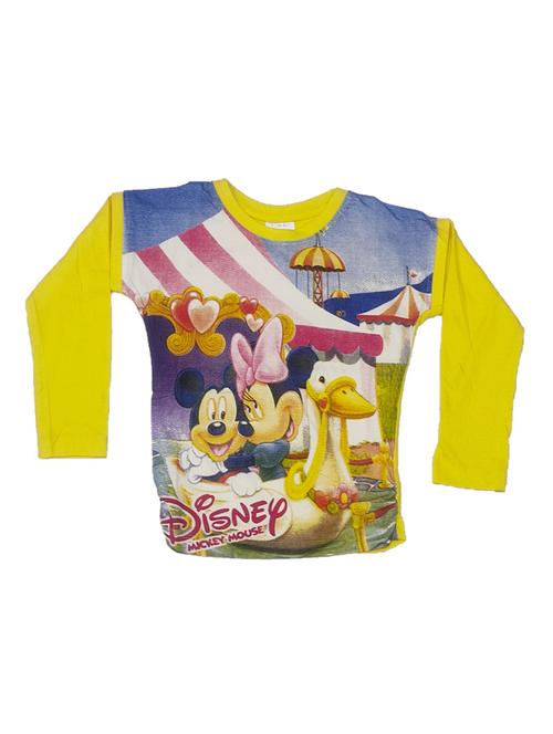 kids yellow cotton blend regular tee - 21346098 - Very Small Image - 1