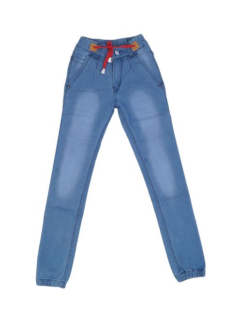 kids blue denim plain jeans - 21346118 - Very Small Image - 1