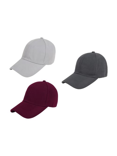 men's pack of 3 solid caps - 21346398 - Very Small Image - 1