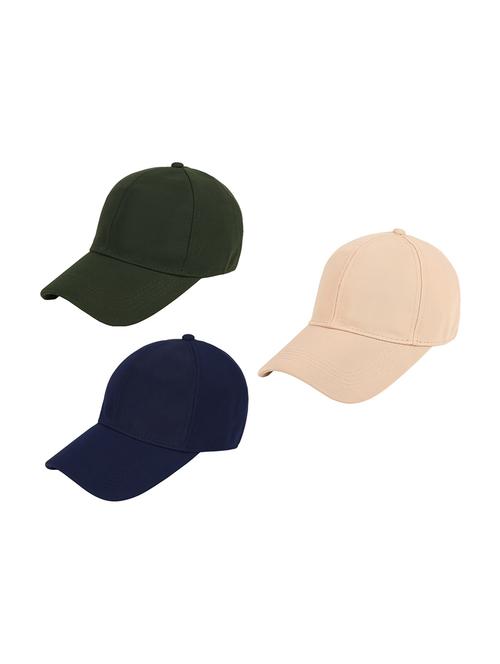 men's pack of 3 solid caps - 21346401 - Very Small Image - 1