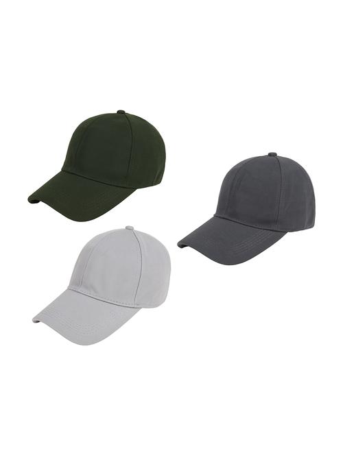 men's pack of 3 solid caps - 21346406 - Very Small Image - 1
