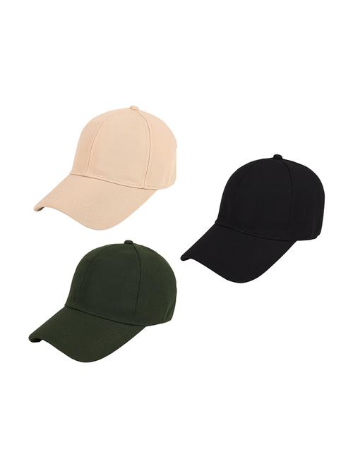 men's pack of 3 solid caps - 21346423 - Very Small Image - 1