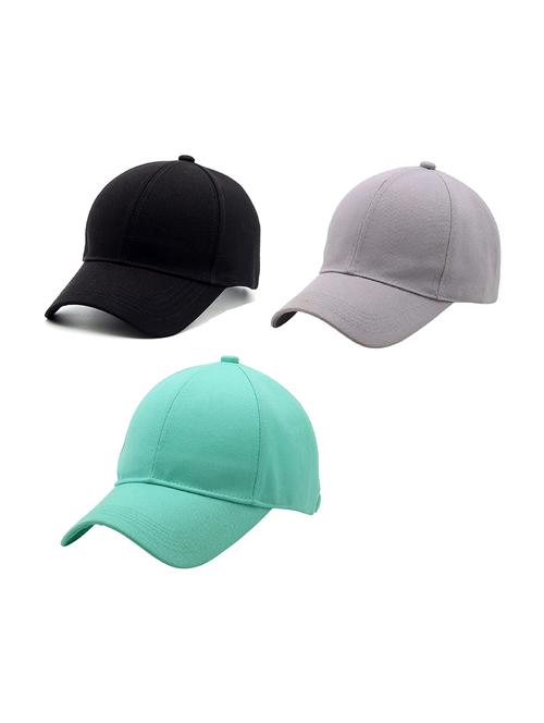 men's pack of 3 solid caps - 21346575 - Very Small Image - 1