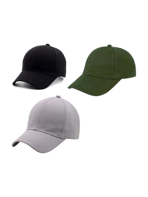 men's pack of 3 solid caps - 21346589 - Very Small Image - 1