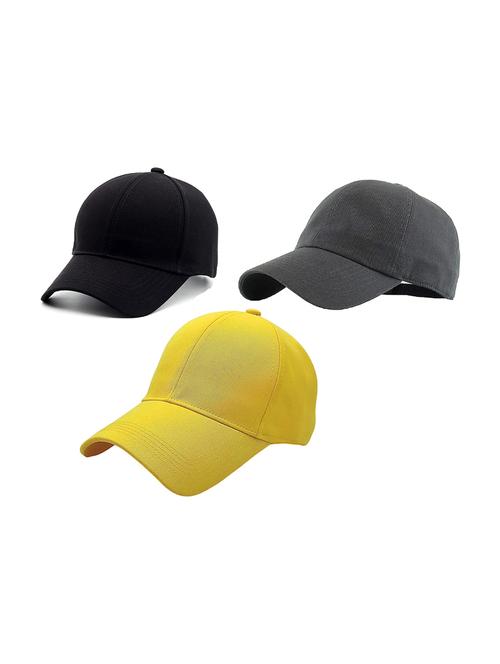 men's pack of 3 solid caps - 21346590 - Very Small Image - 1