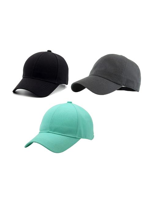 men's pack of 3 solid caps - 21346593 - Very Small Image - 1