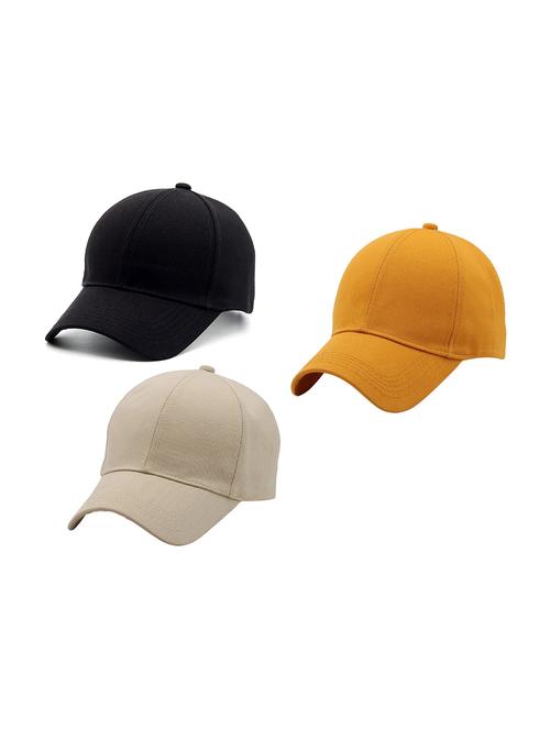 men's solid pack of 3 cap - 21346607 - Very Small Image - 1
