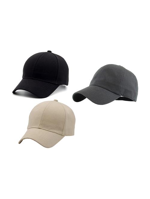 men's pack of 3 solid caps - 21346679 - Very Small Image - 1