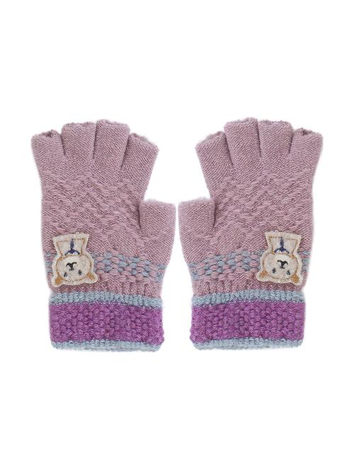multicolored self-designed wool gloves - 21346956 - Very Small Image - 1