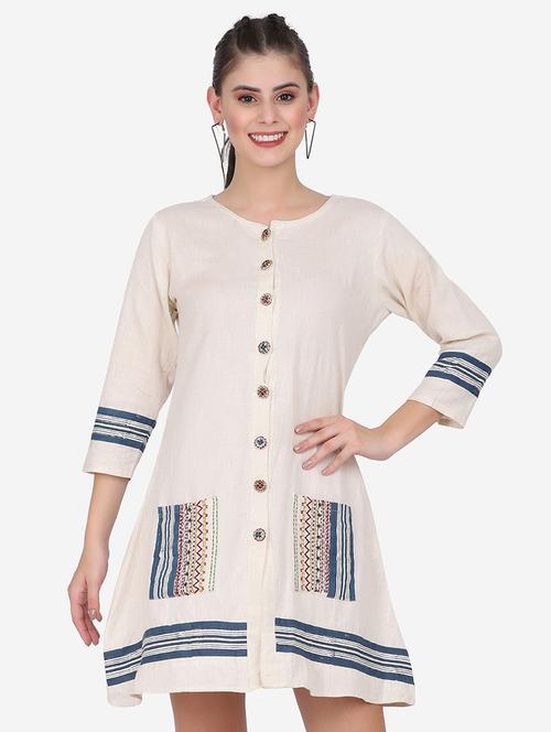women off white a-line ethnic dress - 21347808 - Very Small Image - 1