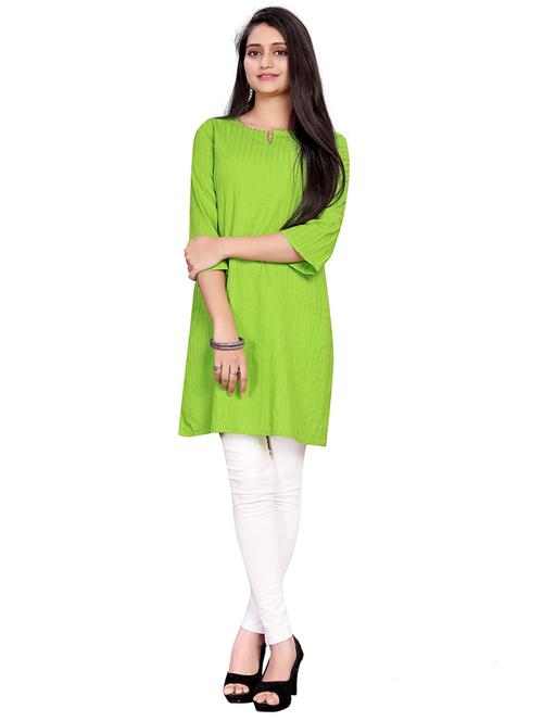 women green cotton straight kurta - 21347855 - Very Small Image - 1