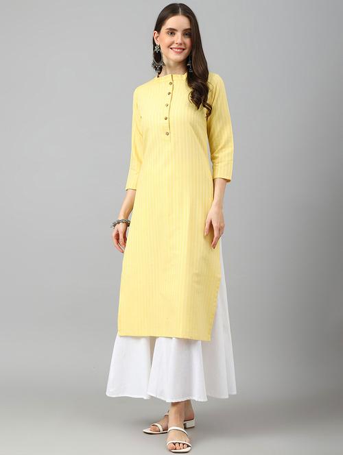 women three quarter sleeve straight kurta - 21347934 - Very Small Image - 1