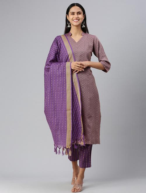 women kurta pant set with dupatta - 21348095 - Very Small Image - 1