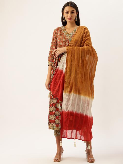 women kurta pant set with dupatta - 21348112 - Very Small Image - 1