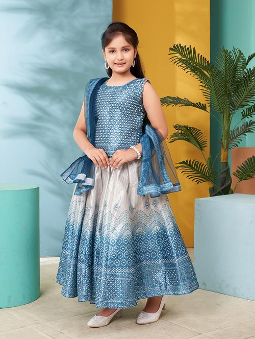 girls round neck lehenga choli with dupatta - 21348866 - Very Small Image - 1