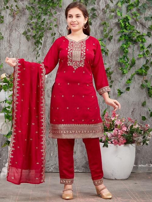 girls top and bottom ethnic wear sets - 21349105 - Very Small Image - 1