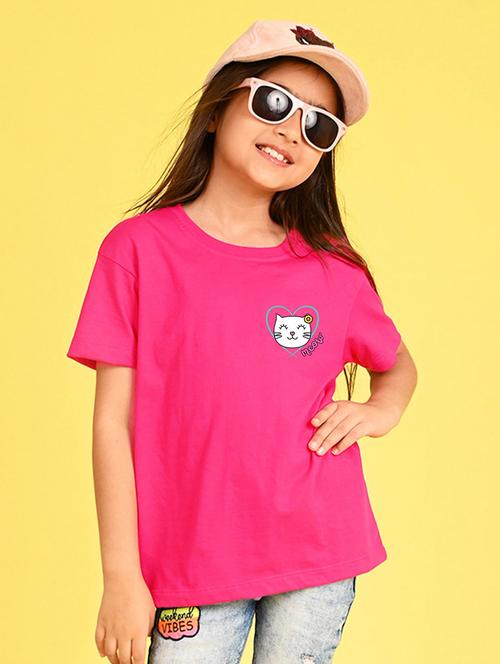 girls round neck oversized t-shirt - 21349900 - Very Small Image - 1