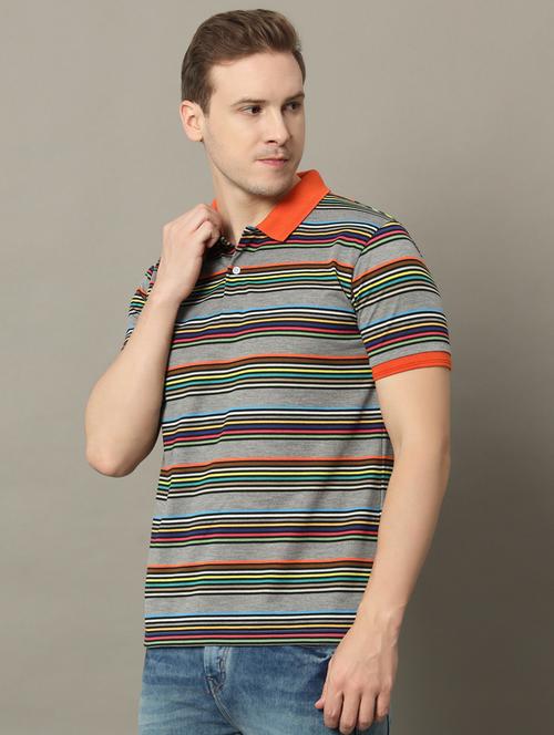 men striped polo t-shirt - 21350360 - Very Small Image - 1