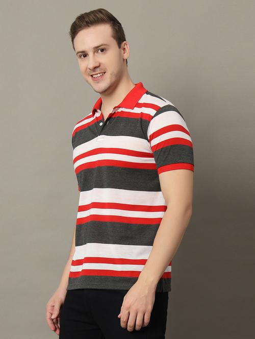 men striped polo t-shirt - 21350363 - Very Small Image - 1