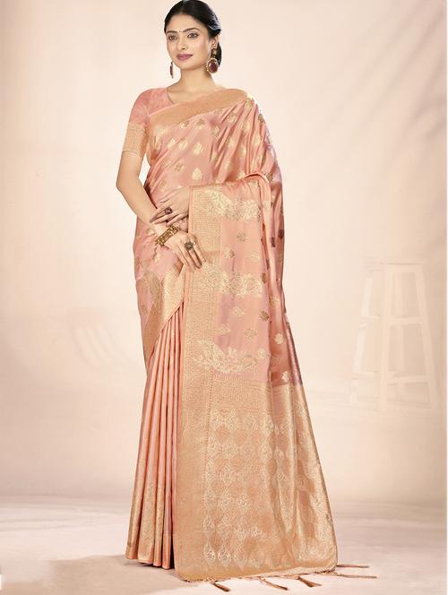 women self design banarasi saree with blouse - 21350468 - Very Small Image - 1