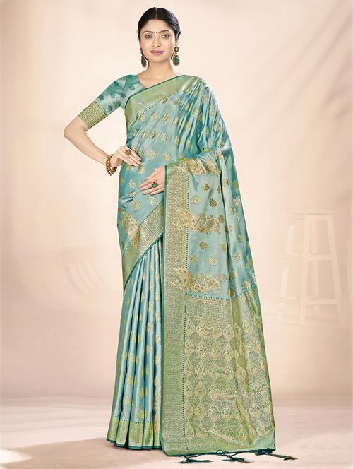 women self design banarasi saree with blouse - 21350469 - Very Small Image - 1