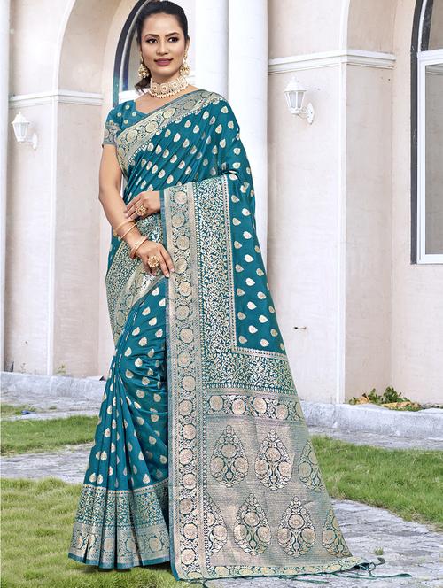 women self design banarasi saree - 21350481 - Very Small Image - 1