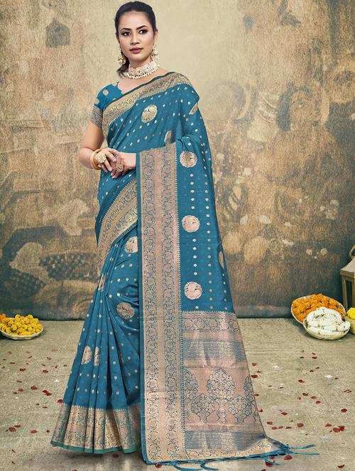 women self design banarasi saree - 21350496 - Very Small Image - 1