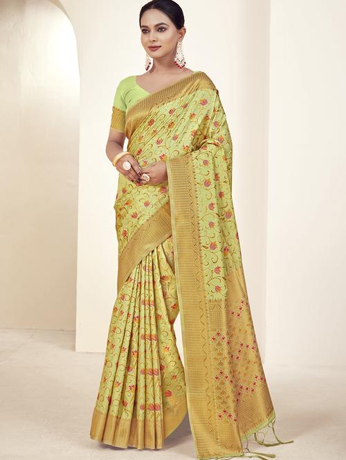 women self design banarasi saree - 21350503 - Very Small Image - 1