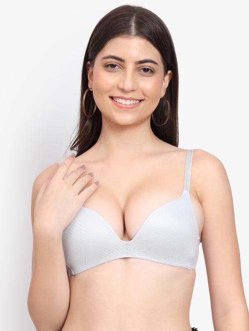 grey nylon push up bra - 21350904 - Very Small Image - 1