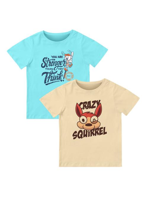 set of 2 multi colored cotton blend t-shirt - 21351413 - Very Small Image - 1