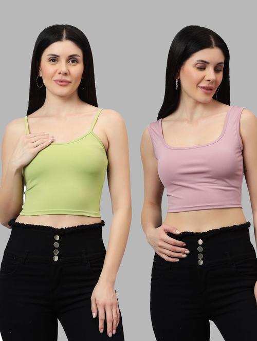 women solid pack of 2 tank top - 21351430 - Very Small Image - 1