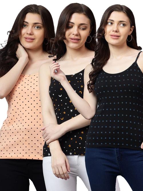 women multicolored printed set of 3 camisole top - 21351580 - Very Small Image - 1