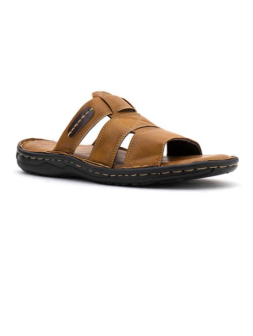 tan synthetic slip on sandals - 21351924 - Very Small Image - 1