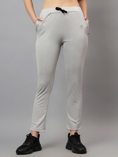 women solid mid rise track pant - 21352444 - Very Small Image - 1